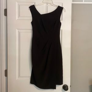 White House Black Market Asymmetrical Black Dress